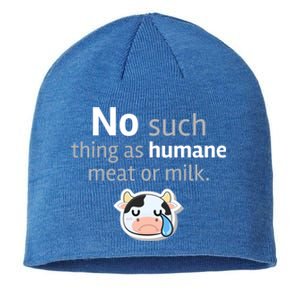 No Such Thing As Hue Meat Or Milk Crying Cow Cool Gift Sustainable Beanie