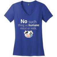 No Such Thing As Hue Meat Or Milk Crying Cow Cool Gift Women's V-Neck T-Shirt