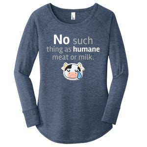 No Such Thing As Hue Meat Or Milk Crying Cow Cool Gift Women's Perfect Tri Tunic Long Sleeve Shirt