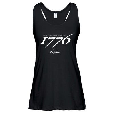 Never Surrender The Answer To 1984 Is 1776 Ladies Essential Flowy Tank