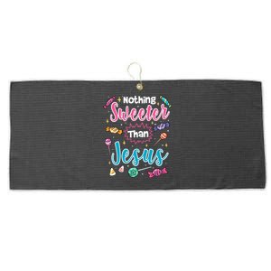 Nothing Sweeter Than Jesus Christian Faith Candy Meaningful Gift Large Microfiber Waffle Golf Towel