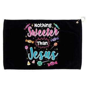 Nothing Sweeter Than Jesus Christian Faith Candy Meaningful Gift Grommeted Golf Towel