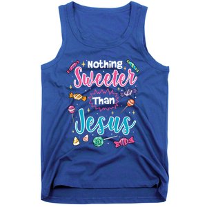 Nothing Sweeter Than Jesus Christian Faith Candy Meaningful Gift Tank Top