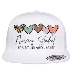 Nursing Student The Struggle for Success Flat Bill Trucker Hat