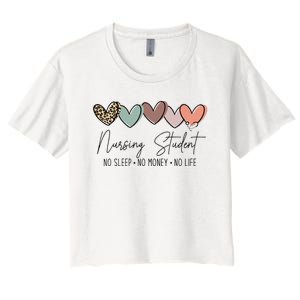 Nursing Student The Struggle for Success Women's Crop Top Tee