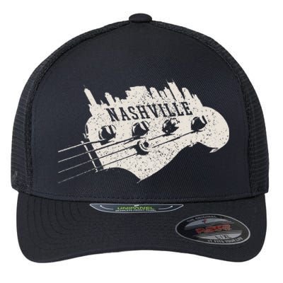 Nashville Skyline Tennessee Country Music City Vintage Flexfit Unipanel Trucker Cap