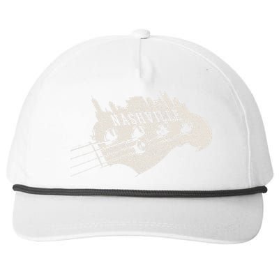 Nashville Skyline Tennessee Country Music City Vintage Snapback Five-Panel Rope Hat