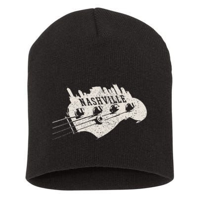 Nashville Skyline Tennessee Country Music City Vintage Short Acrylic Beanie