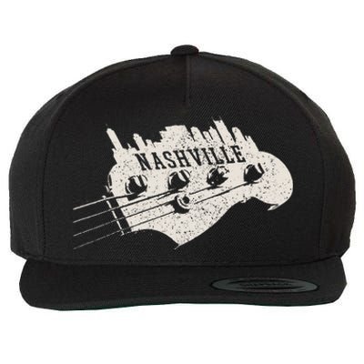 Nashville Skyline Tennessee Country Music City Vintage Wool Snapback Cap