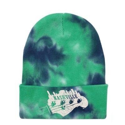 Nashville Skyline Tennessee Country Music City Vintage Tie Dye 12in Knit Beanie