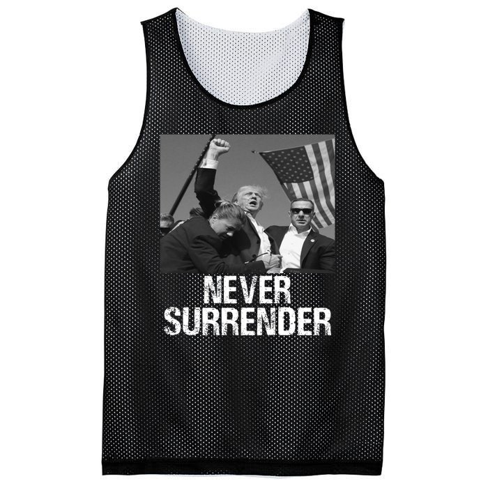 Never Surrender Trump Statement Shooting Pray For Trump Mesh Reversible Basketball Jersey Tank