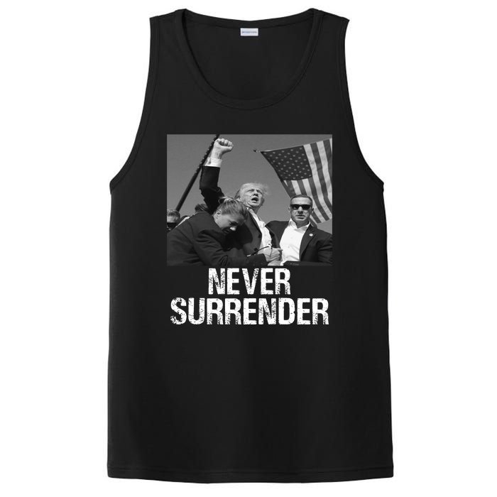 Never Surrender Trump Statement Shooting Pray For Trump PosiCharge Competitor Tank