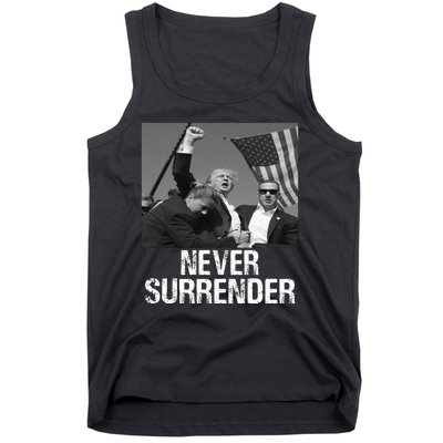 Never Surrender Trump Statement Shooting Pray For Trump Tank Top