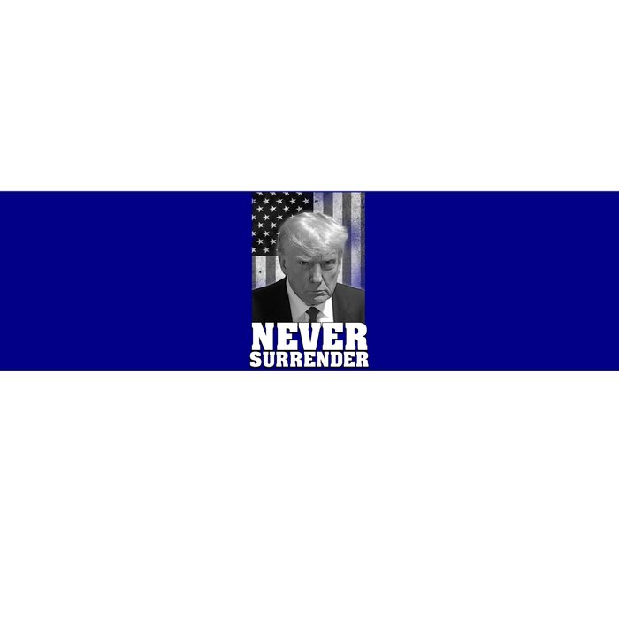 Never Surrender Trump Legend Trump Mugshot Us Flag Cute Gift Bumper Sticker