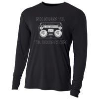 No Sleep Til Brooklyn Old School Boombox Cooling Performance Long Sleeve Crew