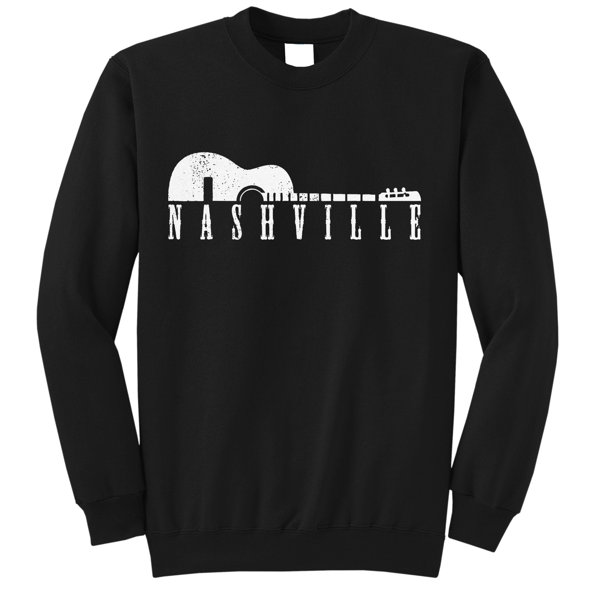 Nashville Skyline Tennessee Country Music Guitar Player Sweatshirt