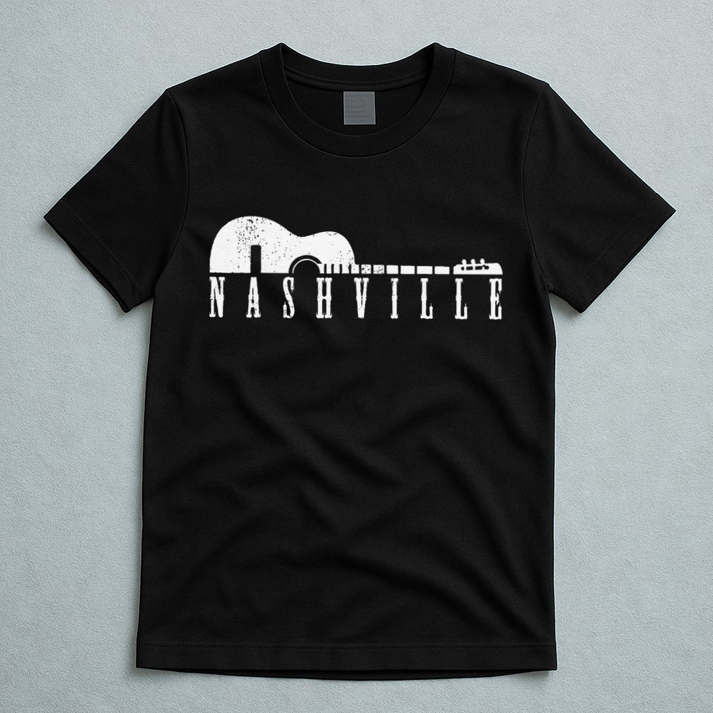 Nashville Skyline Tennessee Country Music Guitar Player T-Shirt