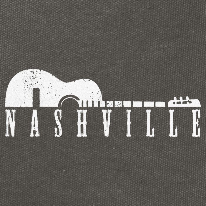 Nashville Skyline Tennessee Country Music Guitar Player Cotton Canvas Backpack