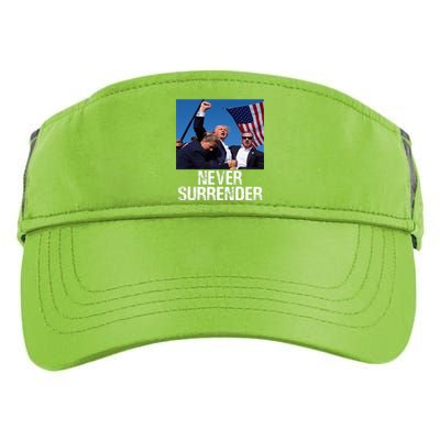 Never Surrender Trump Statement Shooting Pray For Trump Adult Drive Performance Visor