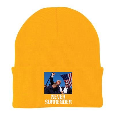 Never Surrender Trump Statement Shooting Pray For Trump Knit Cap Winter Beanie