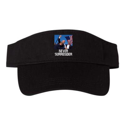 Never Surrender Trump Statement Shooting Pray For Trump Valucap Bio-Washed Visor