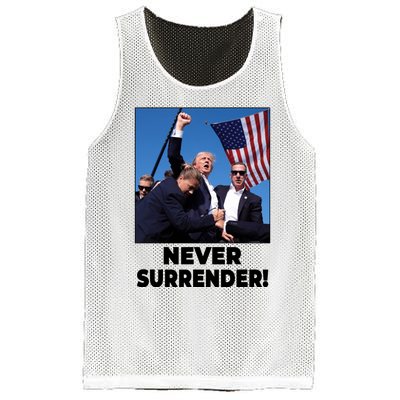 Never Surrender Trump Rally Shooting Donald Trump Statement Mesh Reversible Basketball Jersey Tank