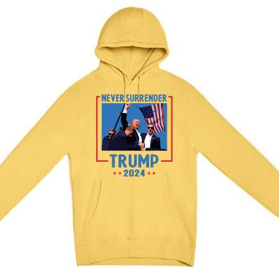 Never Surrender Trump 2024 Premium Pullover Hoodie