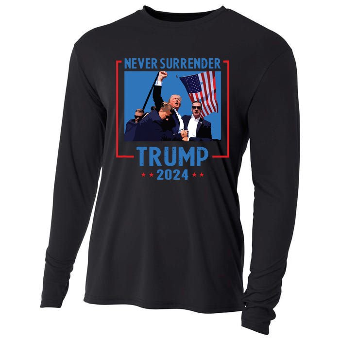 Never Surrender Trump 2024 Cooling Performance Long Sleeve Crew