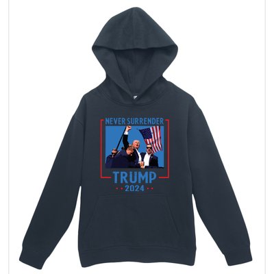 Never Surrender Trump 2024 Urban Pullover Hoodie