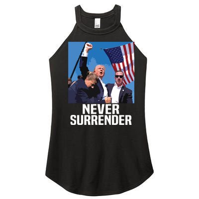 Never Surrender Trump Women's Perfect Tri Rocker Tank