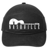 Nashville Skyline Tennessee Country Music Guitar Player 7-Panel Snapback Hat