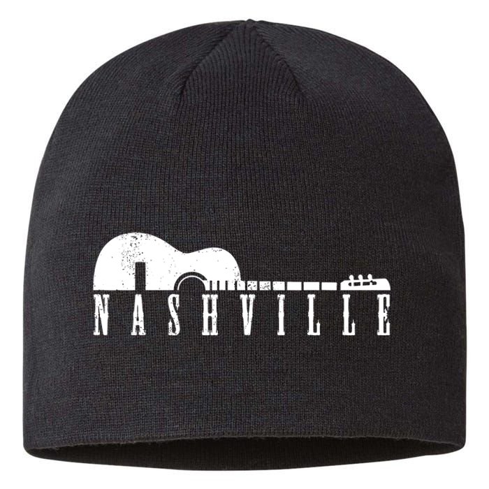 Nashville Skyline Tennessee Country Music Guitar Player Sustainable Beanie