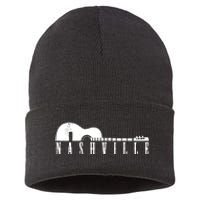 Nashville Skyline Tennessee Country Music Guitar Player Sustainable Knit Beanie