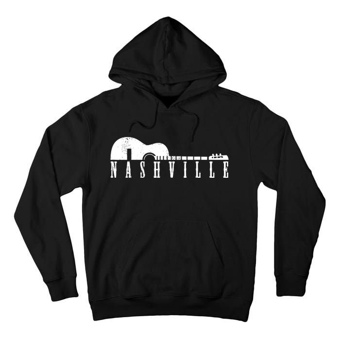 Nashville Skyline Tennessee Country Music Guitar Player Tall Hoodie