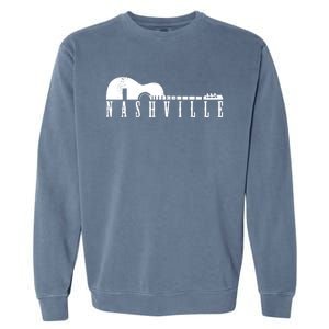 Nashville Skyline Tennessee Country Music Guitar Player Garment-Dyed Sweatshirt