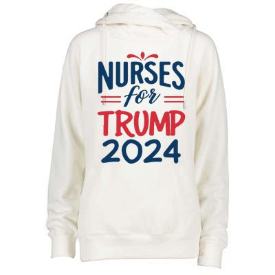 Nurses Support Trump 2024 Reelection Nurses For Trump 2024 Womens Funnel Neck Pullover Hood