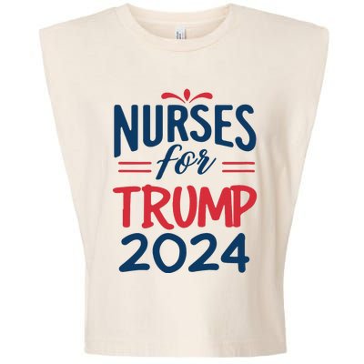 Nurses Support Trump 2024 Reelection Nurses For Trump 2024 Garment-Dyed Women's Muscle Tee