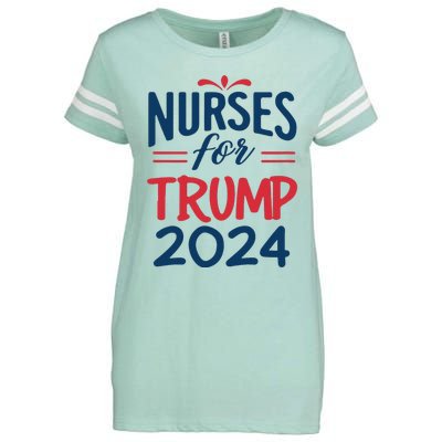 Nurses Support Trump 2024 Reelection Nurses For Trump 2024 Enza Ladies Jersey Football T-Shirt