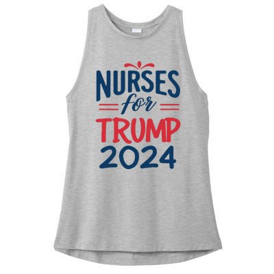 Nurses Support Trump 2024 Reelection Nurses For Trump 2024 Ladies PosiCharge Tri-Blend Wicking Tank