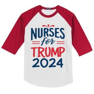 Nurses Support Trump 2024 Reelection Nurses For Trump 2024 Kids Colorblock Raglan Jersey