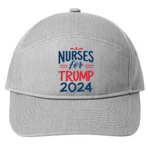 Nurses Support Trump 2024 Reelection Nurses For Trump 2024 7-Panel Snapback Hat