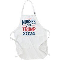 Nurses Support Trump 2024 Reelection Nurses For Trump 2024 Full-Length Apron With Pockets