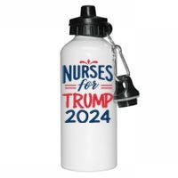 Nurses Support Trump 2024 Reelection Nurses For Trump 2024 Aluminum Water Bottle