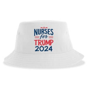 Nurses Support Trump 2024 Reelection Nurses For Trump 2024 Sustainable Bucket Hat