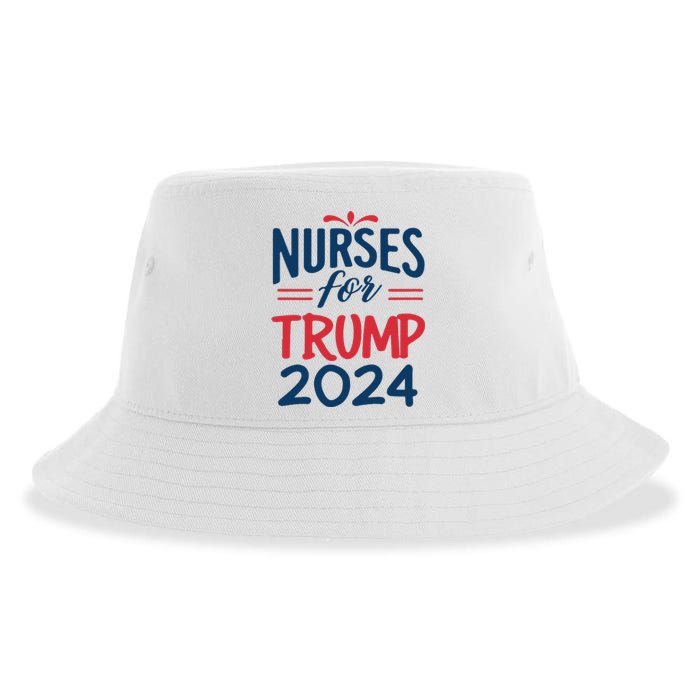 Nurses Support Trump 2024 Reelection Nurses For Trump 2024 Sustainable Bucket Hat