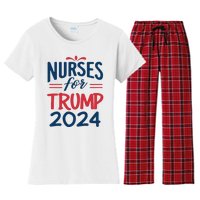 Nurses Support Trump 2024 Reelection Nurses For Trump 2024 Women's Flannel Pajama Set