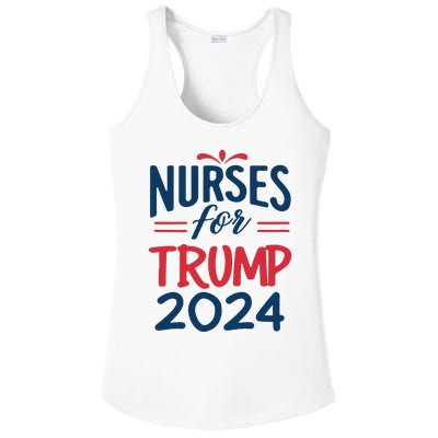 Nurses Support Trump 2024 Reelection Nurses For Trump 2024 Ladies PosiCharge Competitor Racerback Tank