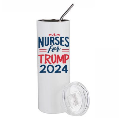 Nurses Support Trump 2024 Reelection Nurses For Trump 2024 Stainless Steel Tumbler