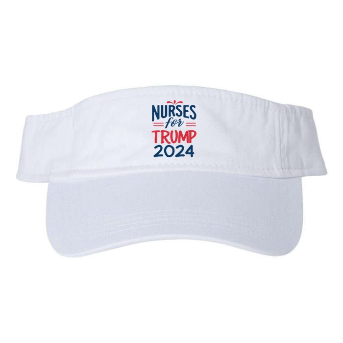 Nurses Support Trump 2024 Reelection Nurses For Trump 2024 Valucap Bio-Washed Visor