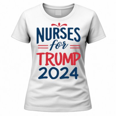 Nurses Support Trump 2024 Reelection Nurses For Trump 2024 Women's T-Shirt